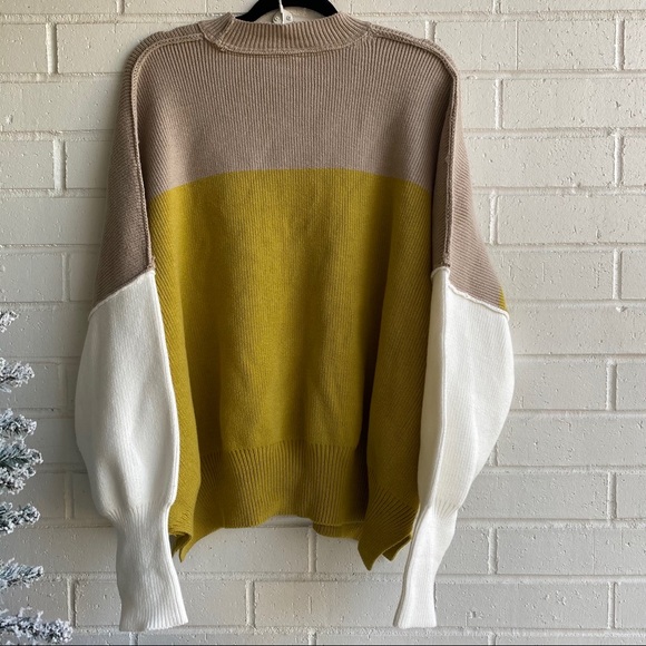 NWOT Free People Easy Street Colorblock Sweater - Picture 4 of 7